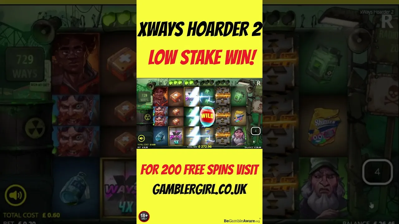 Xways Hoarder 2: Low Stake, HUGE Win by Nolimit City!