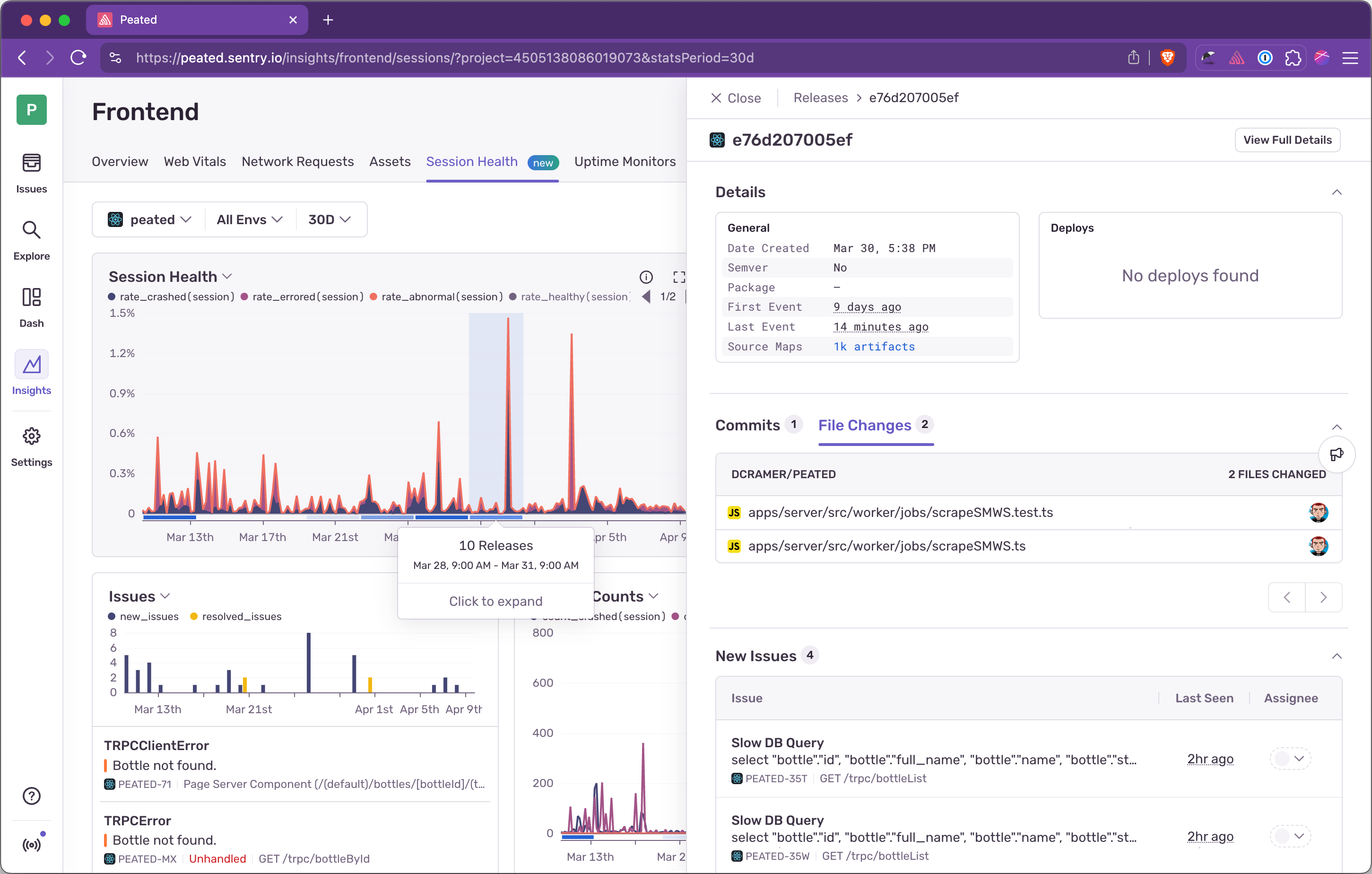 Track Release and Session Health from within Insights (Early Adopters)