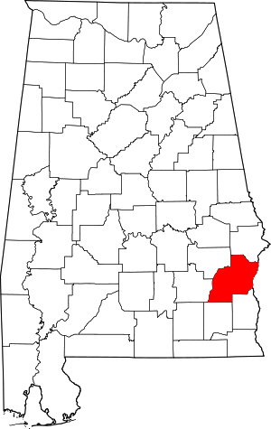 Map Of Alabama Highlighting Barbour County