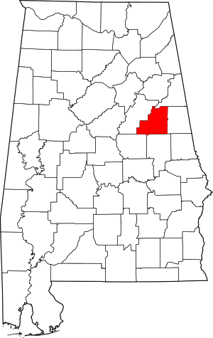Map Of Alabama Highlighting Clay County