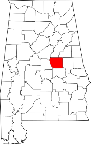 Map Of Alabama Highlighting Coosa County