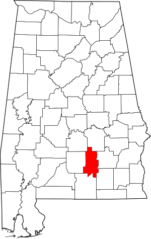 Map Of Alabama Highlighting Crenshaw County