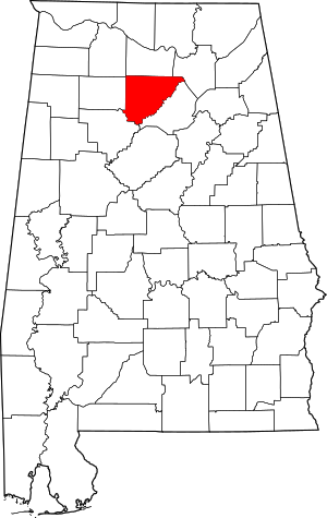 Map Of Alabama Highlighting Cullman County