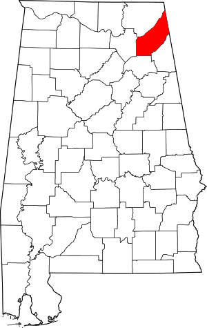 Map Of Alabama Highlighting Dekalb County