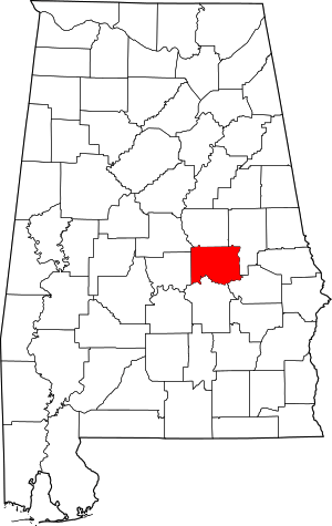 Map Of Alabama Highlighting Elmore County