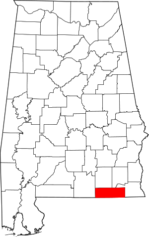 Map Of Alabama Highlighting Geneva County