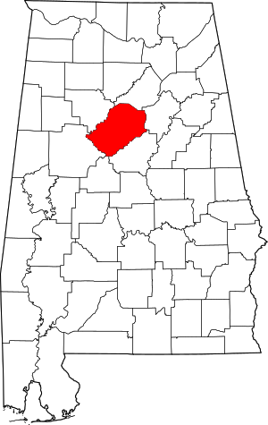 Map Of Alabama Highlighting Jefferson County