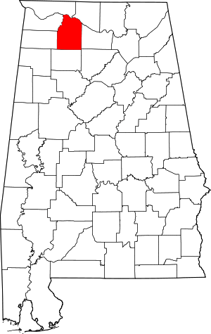 Map Of Alabama Highlighting Lawrence County