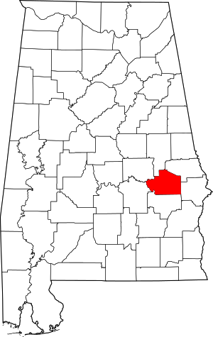 Map Of Alabama Highlighting Macon County