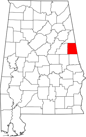 Map Of Alabama Highlighting Randolph County