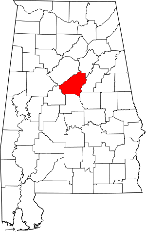 Map Of Alabama Highlighting Shelby County