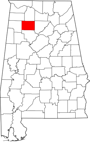 Map Of Alabama Highlighting Winston County