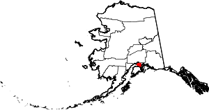 Map Of Alaska Highlighting Anchorage Municipality