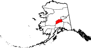 Map Of Alaska Highlighting Denali Borough