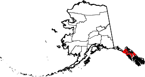 Map Of Alaska Highlighting Hoonahangoon Census Area