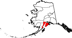 Map Of Alaska Highlighting Kenai Peninsula Borough