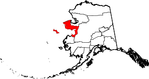 Map Of Alaska Highlighting Nome Census Area