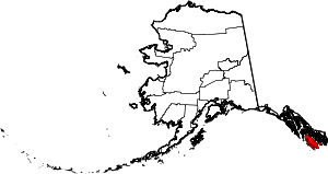 Map Of Alaska Highlighting Prince Of Waleshyder Census Area