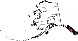 Map Of Alaska Highlighting Sitka City And Borough