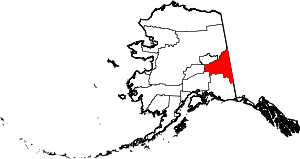 Map Of Alaska Highlighting Southeast Fairbanks Census Area