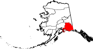 Map Of Alaska Highlighting Valdezcordova Census Area