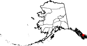 Map Of Alaska Highlighting Wrangell City And Borough