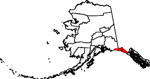 Map Of Alaska Highlighting Yakutat City And Borough