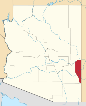 Map Of Arizona Highlighting Greenlee County