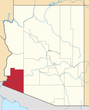 Map Of Arizona Highlighting Yuma County