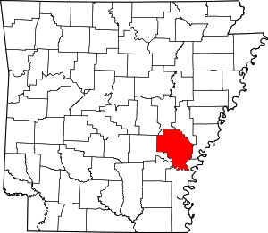 Map Of Arkansas Highlighting Arkansas County