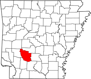 Map Of Arkansas Highlighting Clark County