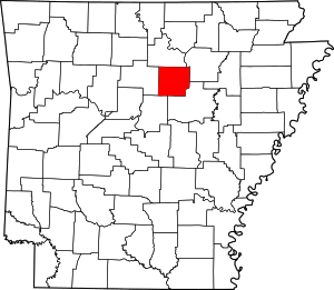 Map Of Arkansas Highlighting Cleburne County