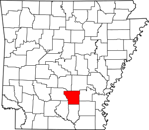 Map Of Arkansas Highlighting Cleveland County