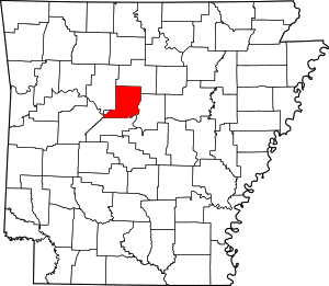 Map Of Arkansas Highlighting Conway County