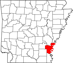 Map Of Arkansas Highlighting Desha County