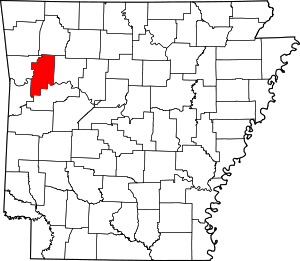 Map Of Arkansas Highlighting Franklin County