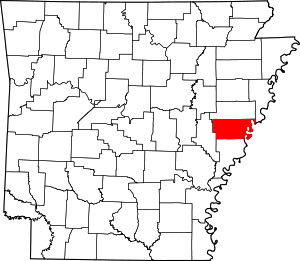 Map Of Arkansas Highlighting Lee County