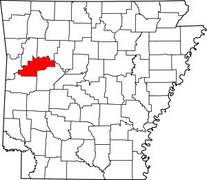 Map Of Arkansas Highlighting Logan County