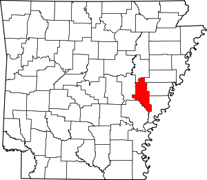 Map Of Arkansas Highlighting Monroe County