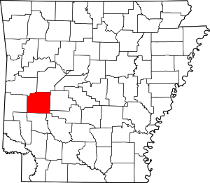 Map Of Arkansas Highlighting Montgomery County