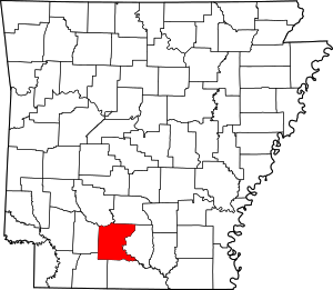 Map Of Arkansas Highlighting Ouachita County