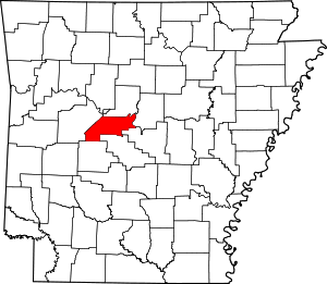 Map Of Arkansas Highlighting Perry County