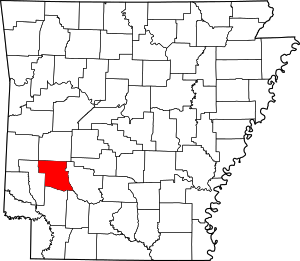 Map Of Arkansas Highlighting Pike County