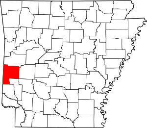 Map Of Arkansas Highlighting Polk County