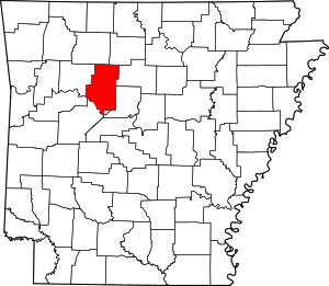 Map Of Arkansas Highlighting Pope County