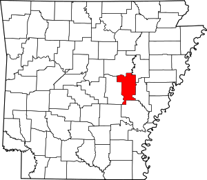 Map Of Arkansas Highlighting Prairie County