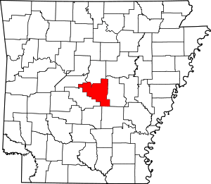 Map Of Arkansas Highlighting Pulaski County