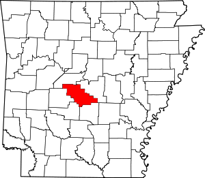 Map Of Arkansas Highlighting Saline County