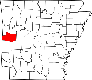 Map Of Arkansas Highlighting Scott County