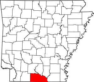 Map Of Arkansas Highlighting Union County